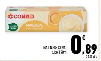 Conad MAIONESE CONAD tubo 150ml offerta