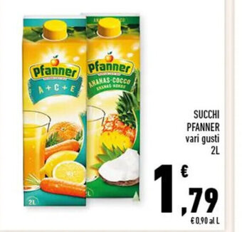 Conad SUCCHI PFANNER vari gusti 2L offerta
