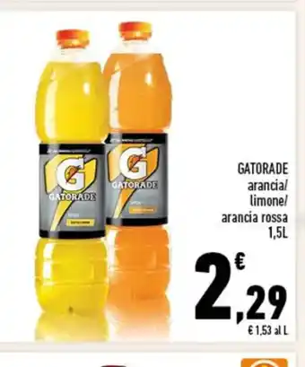 Conad GATORADE arancia/ limone/ arancia rossa 1,5 l offerta