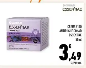 Conad CREMA VISO ANTIRUGHE CONAD ESSENTIAE 50ml offerta