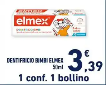 Conad DENTIFRICIO BIMBI ELMEX 50 ml offerta