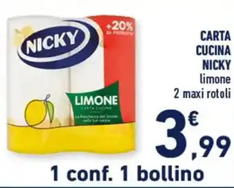 Conad CARTA CUCINA NICKY 2 maxi rotoli offerta