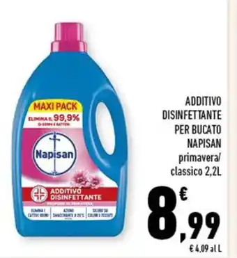 Conad ADDITIVO DISINFETTANTE PER BUCATO NAPISAN primavera/ classico 2,2L offerta
