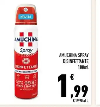 Conad AMUCHINA SPRAY DISINFETTANTE 100ml offerta