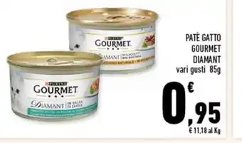 Conad PATÈ GATTO GOURMET DIAMANT vari gusti 85g offerta