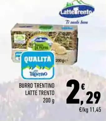 Conad BURRO TRENTINO LATTE TRENTO 200 g offerta