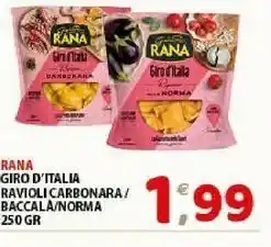 Mio Market Rana Giro D'Italia Ravioli Carbonara 250 G offerta
