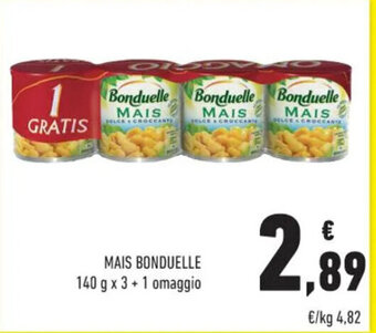 Conad MAIS BONDUELLE 140 g x 3 + 1 omaggio offerta