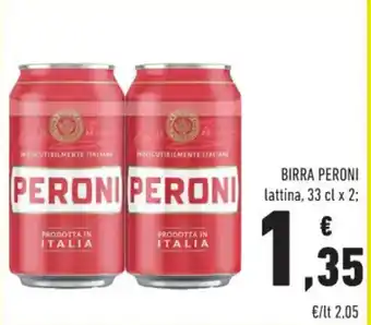 Conad BIRRA PERONI lattina, 33 cl x 2 offerta