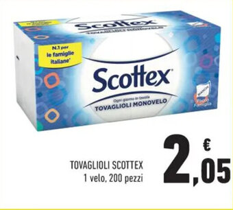 Conad TOVAGLIOLI SCOTTEX 1 velo, 200 pezzi offerta