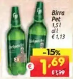Centro Commerciale Discount Birra Pet 1,5 l offerta