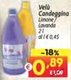 Velù Candeggina Limone Lavanda 2 l