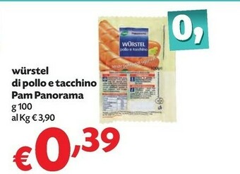 Pam Wurstel di pollo offerta