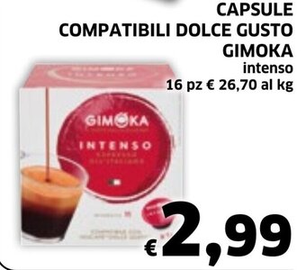 Ecu Discount CAPSULE COMPATIBILI DOLCE GUSTO GIMOKA intenso 16 pz offerta