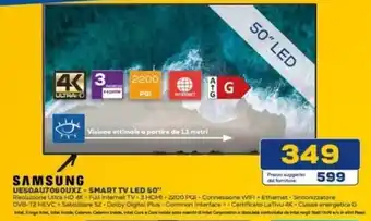 Euronics SAMSUNG UE50AU7090UXZ - SMART TV LED 50** offerta