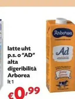 Pam Arborea Latte UHT Parzialmente Scremato Alta Digeribilita offerta
