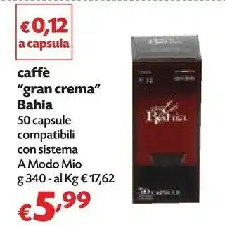 Pam Bahia Caffe Gran Crema offerta
