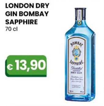 LONDON DRY GIN BOMBAY SAPPHIRE 70 cl
