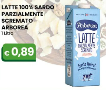 LATTE 100% SARDO PARZIALMENTE SCREMATO ARBOREA 1 Litro