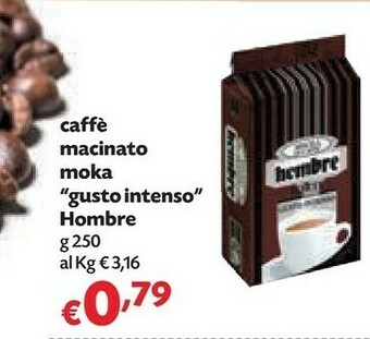 Pam Hombre Caffe Macinato Moka Gusto Intenso offerta