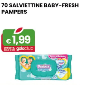 Gala Supermercati 70 SALVIETTINE BABY-FRESH PAMPERS offerta