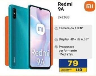Euronics Xiaomi Redmi 9A 2+32GB offerta