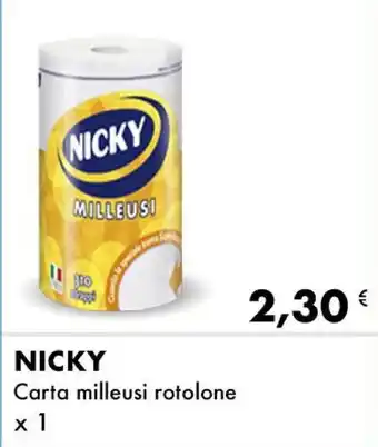 Iper Tosano NICKY Carta milleusi rotolone x 1 offerta