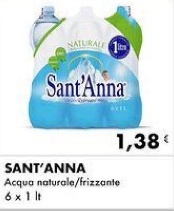 Iper Tosano SANT'ANNA Acqua naturale/frizzante 6 x 1 lt offerta