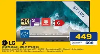 Euronics LG 55UR78006LK-SMART TV LED 55 offerta