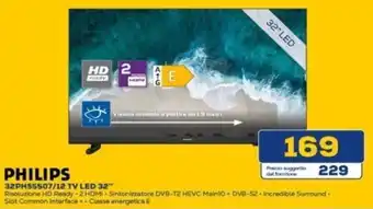 Euronics PHILIPS 32PHS5507/12 TV LED 32" offerta