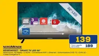 Euronics NORDMENDE ND3254000T-SMART TV LED 32" offerta