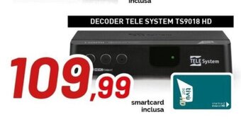 Euronics TELE System DECODER TELE SYSTEM TS9018 HD offerta