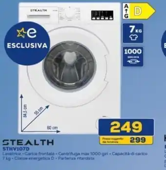 Euronics STEALTH Lavatrice + Carica frontale STHV107D offerta