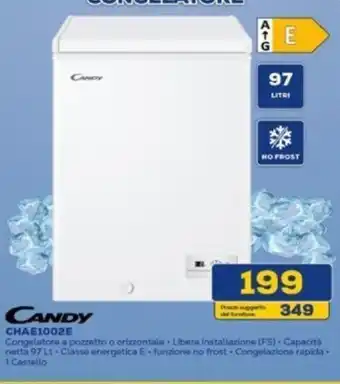 Euronics CANDY Congelatore a pozzetto o orizzontale CHAE1002E offerta