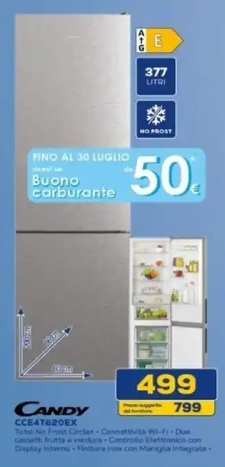 Euronics CANDY Total No Frost Circles CCE4T620EX offerta