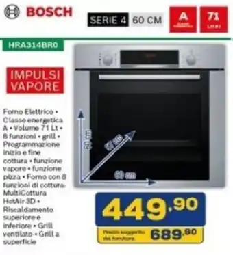 Euronics BOSCH Forno Elettrico HRA314BRO offerta