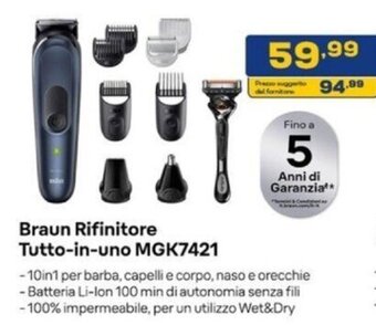 Euronics Braun Rifinitore Tutto-in-uno MGK7421 offerta