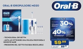 Euronics ORAL-B IDROPULSORE MD20 offerta