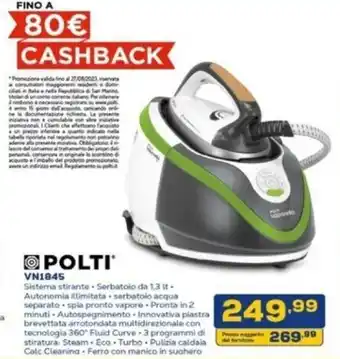 Euronics POLTI Sistema stirante VN1845 offerta