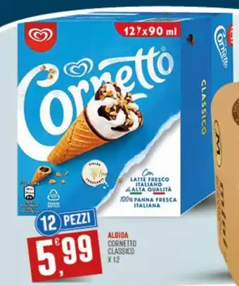 ALGIDA CORNETTO CLASSICO X 12