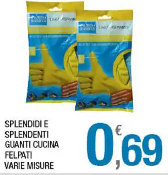 Splendidi e Splendenti Splendidi e Splendenti Guanti Cucina Felpati Varie Misure offerta