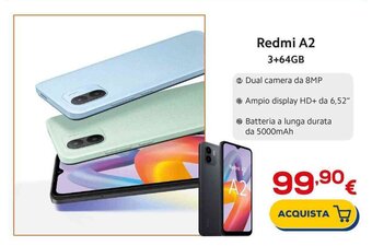 Euronics Redmi A2 3+64GB offerta