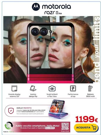 Euronics motorola razr 40 ULTRA offerta