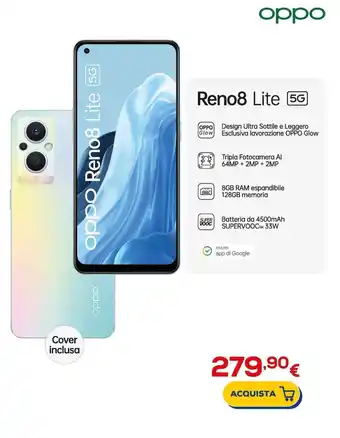 Euronics Oppo Reno8 Lite 5G offerta