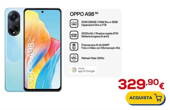 Euronics Oppo A98 5G offerta