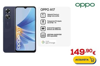 Euronics OPPO A17 offerta
