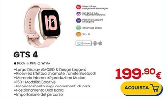 Euronics Amazfit GTS 4 offerta