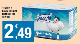 Splendidi e Splendenti Tenderly Carta Igienica Gran Rotolo 12 Rotoli offerta