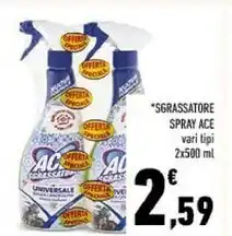 Conad Ace sgrassatore spray offerta