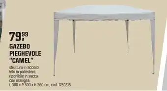 Gazebo pieghevole “camel”